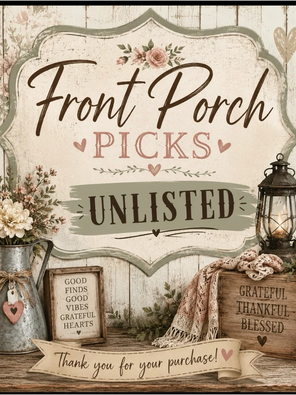 Your purchase is greatly appreciated here at Front Porch Picks! Be Blessed 🤗